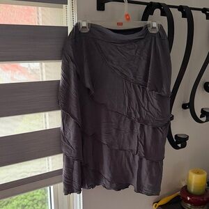 Lilac Clothing Asymmetrical Charcoal Skirt